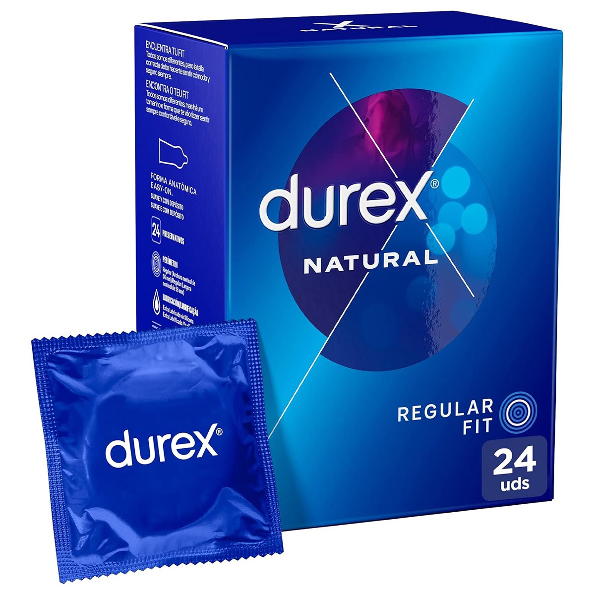 Durex preservativo natural plus easy on 24uds